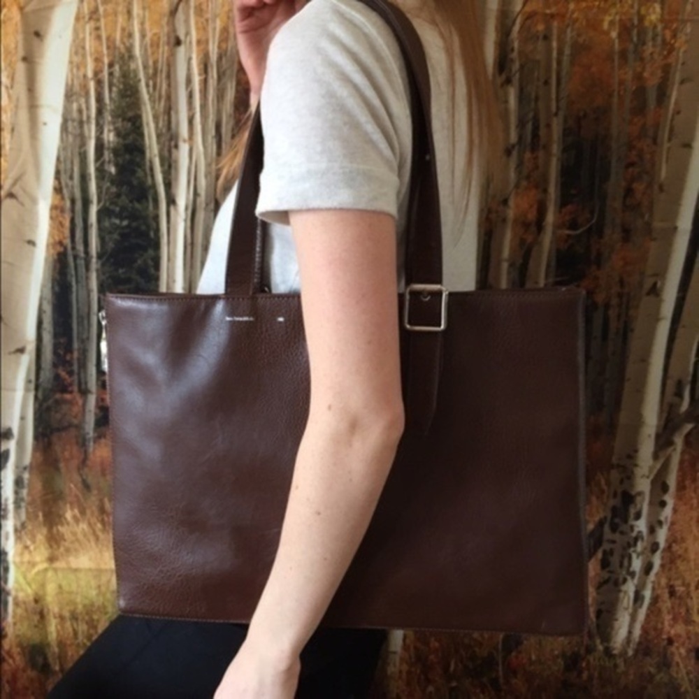 Matt & Nat Brown Vegan Briefcase/ laptop bag